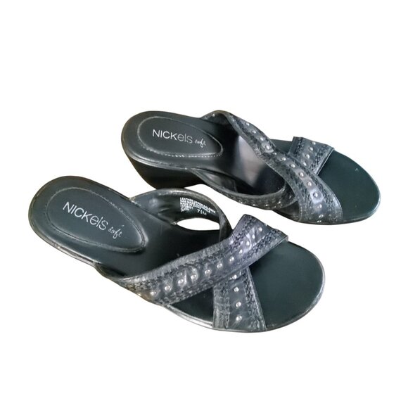 Womens Nickels 3" Slide On Wedge Sandals. Size 7.5M - Picture 5 of 7